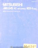 Mitsubishi-Mitsubishi Meldas MDS-A Series, AC Servo Spindle Maintenance Manual-MDS-A-01